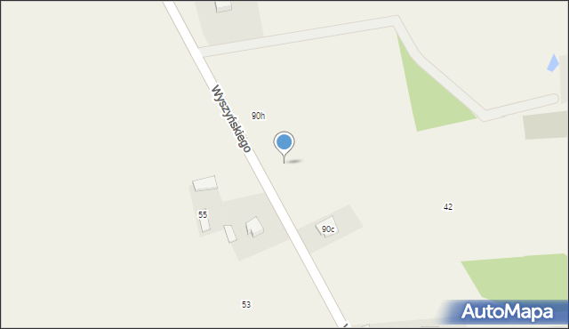 Długa Szlachecka, Wyszyńskiego Stefana, ks. prym. kard., 90f, mapa Długa Szlachecka