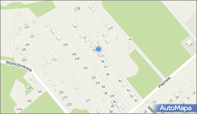 Dominice, Wypoczynkowa, 69, mapa Dominice