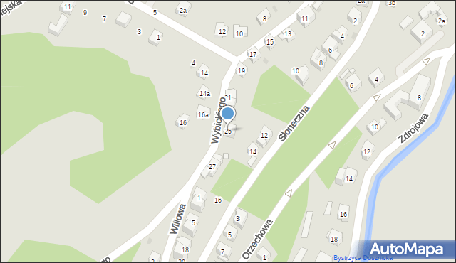 Duszniki-Zdrój, Wybickiego Józefa, gen., 25, mapa Duszniki-Zdrój