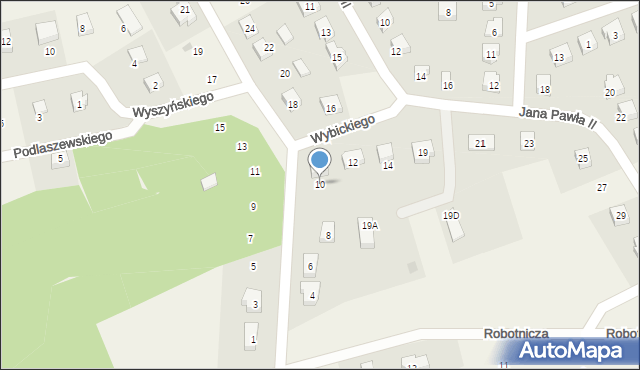 Dziemiany, Wybickiego Józefa, gen., 10, mapa Dziemiany