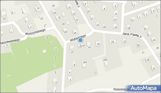Dziemiany, Wybickiego Józefa, gen., 12, mapa Dziemiany