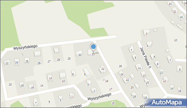 Dziemiany, Wybickiego Józefa, gen., 23, mapa Dziemiany