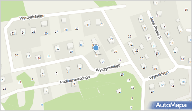 Dziemiany, Wyszyńskiego Stefana, ks. kard., 4, mapa Dziemiany