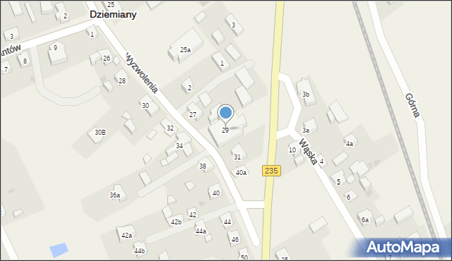 Dziemiany, Wyzwolenia, 29, mapa Dziemiany