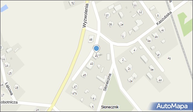 Dziemiany, Wyzwolenia, 41, mapa Dziemiany