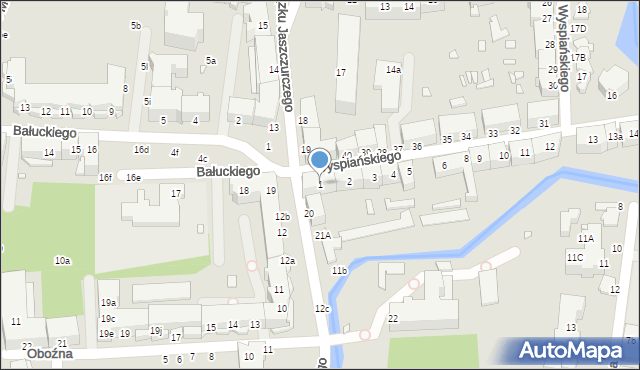 Elbląg, Wyspiańskiego Stanisława, 1, mapa Elbląga