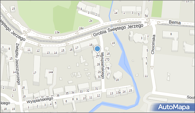 Elbląg, Wyspiańskiego Stanisława, 27, mapa Elbląga