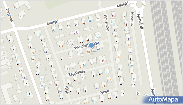 Ełk, Wyspiańskiego Stanisława, 12, mapa Ełku