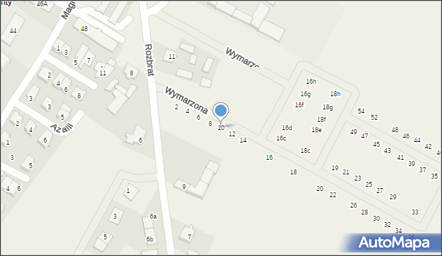 Falenty Nowe, Wymarzona, 10, mapa Falenty Nowe