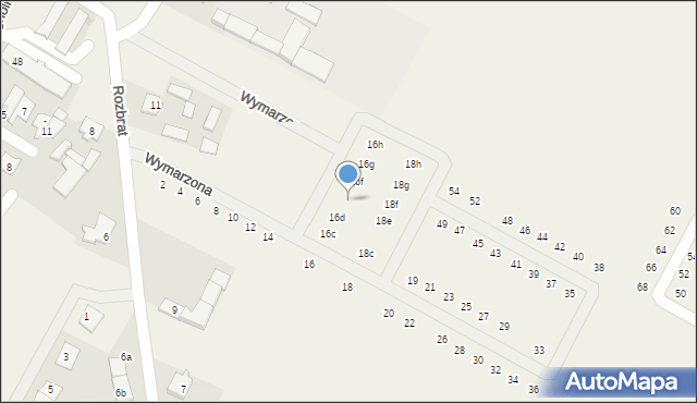 Falenty Nowe, Wymarzona, 16e, mapa Falenty Nowe