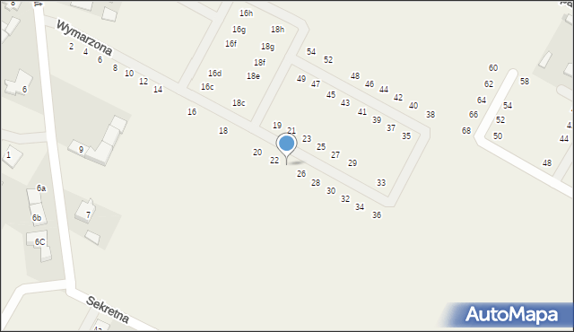 Falenty Nowe, Wymarzona, 24, mapa Falenty Nowe