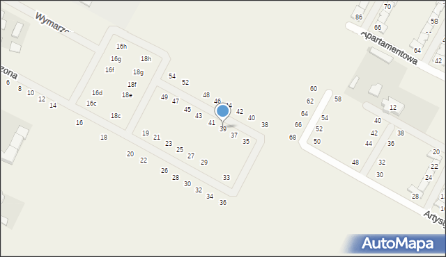 Falenty Nowe, Wymarzona, 39, mapa Falenty Nowe