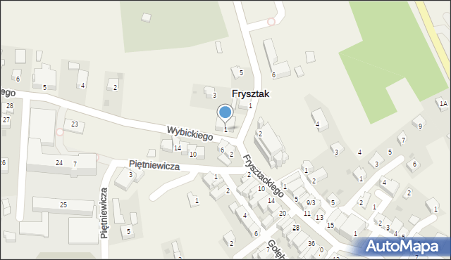 Frysztak, Wybickiego Józefa, gen., 1, mapa Frysztak