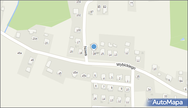 Frysztak, Wybickiego Józefa, gen., 16, mapa Frysztak