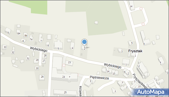 Frysztak, Wybickiego Józefa, gen., 2, mapa Frysztak