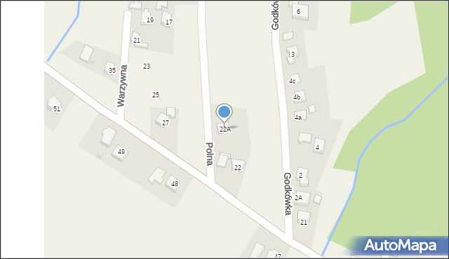 Frysztak, Wybickiego Józefa, gen., 22A, mapa Frysztak