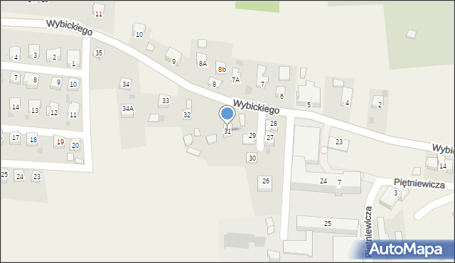 Frysztak, Wybickiego Józefa, gen., 31, mapa Frysztak