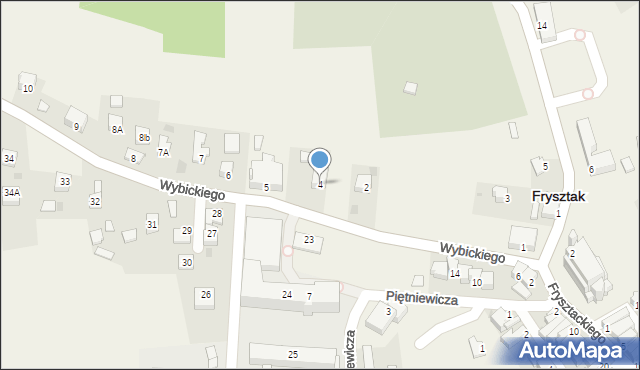 Frysztak, Wybickiego Józefa, gen., 4, mapa Frysztak