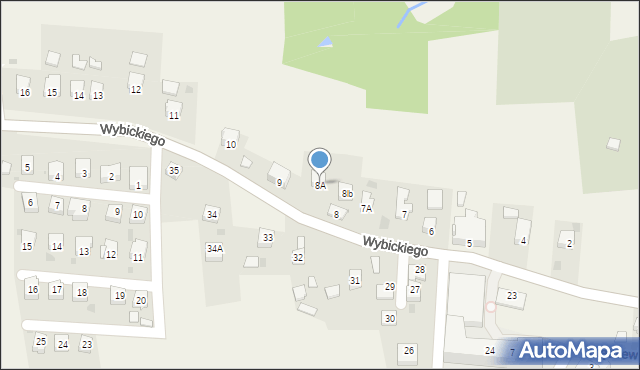 Frysztak, Wybickiego Józefa, gen., 8A, mapa Frysztak
