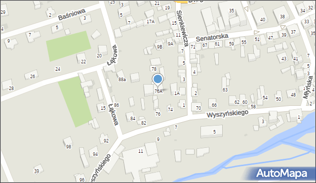 Garwolin, Wyszyńskiego Stefana, ks. kard., 76A, mapa Garwolin