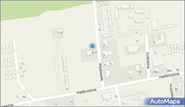 Gąski, Wydmowa, 9, mapa Gąski