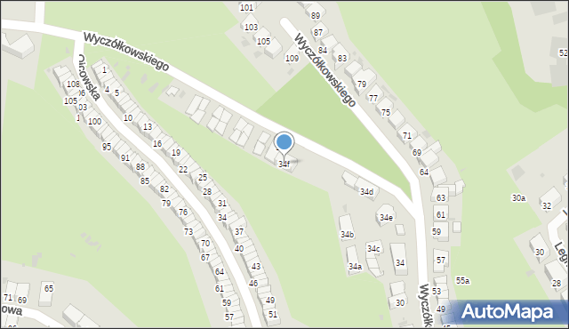 Gdańsk, Wyczółkowskiego Leona, 34f, mapa Gdańska