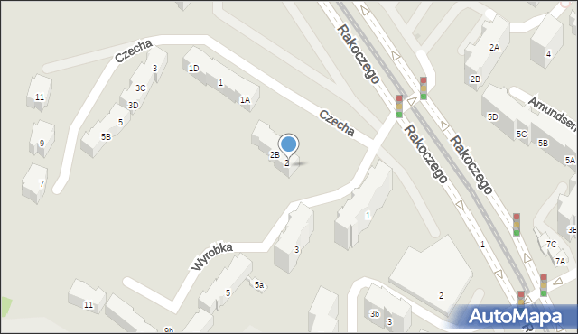 Gdańsk, Wyrobka Romana, 2A, mapa Gdańska