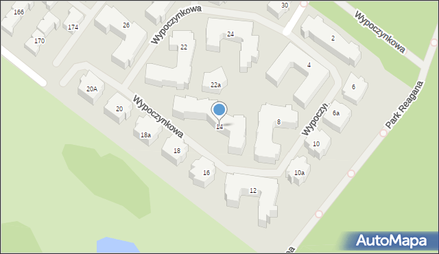 Gdańsk, Wypoczynkowa, 14, mapa Gdańska