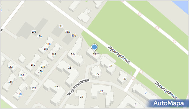 Gdańsk, Wypoczynkowa, 34, mapa Gdańska