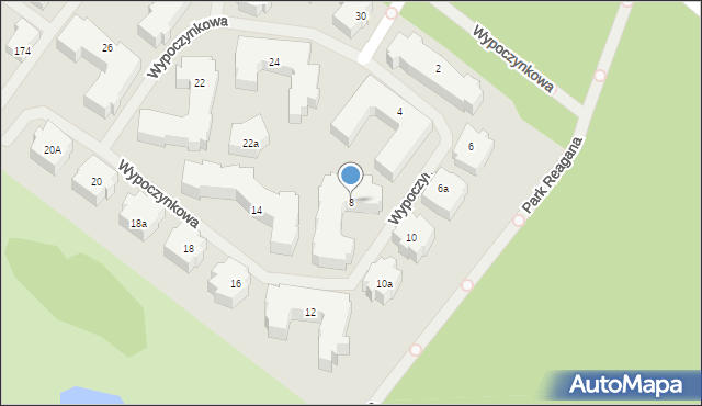 Gdańsk, Wypoczynkowa, 8, mapa Gdańska