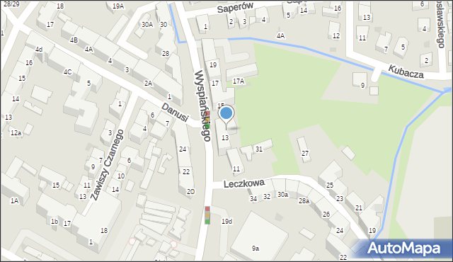 Gdańsk, Wyspiańskiego Stanisława, 13b, mapa Gdańska