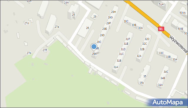 Gdańsk, Wyzwolenia, 29A, mapa Gdańska