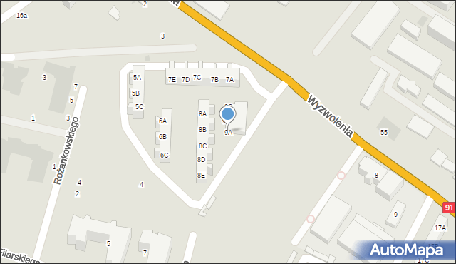Gdańsk, Wyzwolenia, 9A, mapa Gdańska