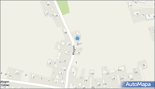 Gdów, Wygon, 10, mapa Gdów