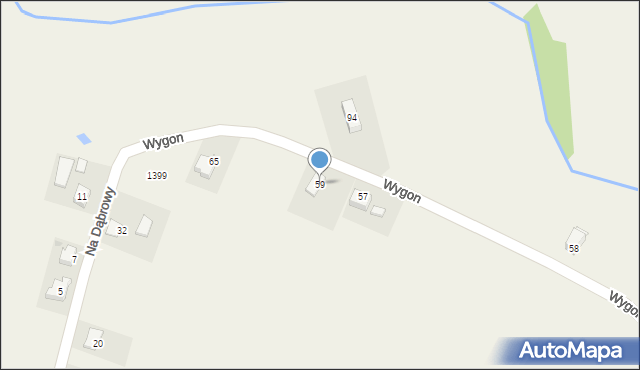 Gdów, Wygon, 59, mapa Gdów