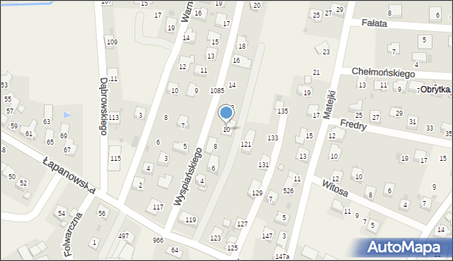 Gdów, Wyspiańskiego Stanisława, 10, mapa Gdów