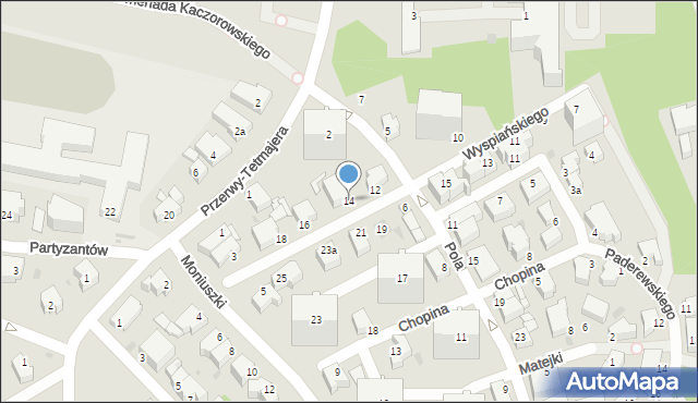 Gdynia, Wyspiańskiego Stanisława, 14, mapa Gdyni