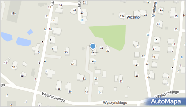 Gdynia, Wyszyńskiego Stefana, ks. kard., 20, mapa Gdyni