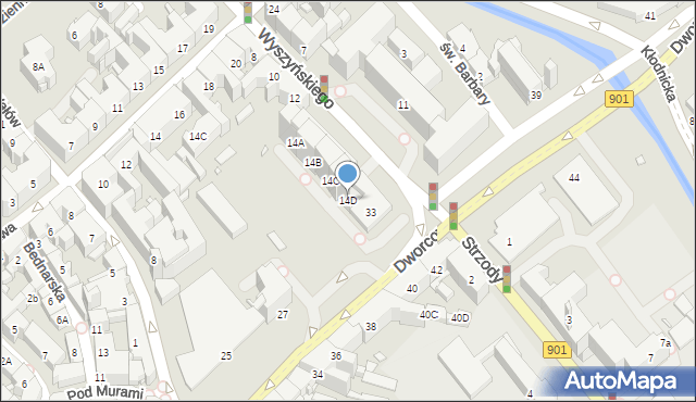 Gliwice, Wyszyńskiego Stefana, ks. prym. kard., 14D, mapa Gliwic