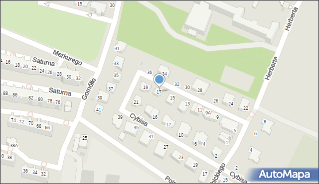 Głogów, Wybickiego Józefa, gen., 17, mapa Głogów