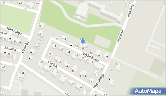 Głogów, Wybickiego Józefa, gen., 28, mapa Głogów