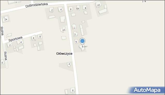 Główczyce, Wystrzycka, 7, mapa Główczyce
