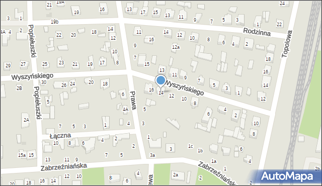 Głowno, Wyszyńskiego Stefana, ks. kard., 14, mapa Głowno