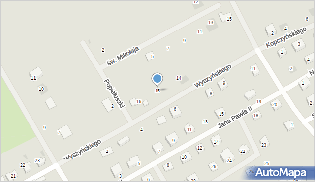 Gniew, Wyszyńskiego Stefana, ks. prym. kard., 15, mapa Gniew