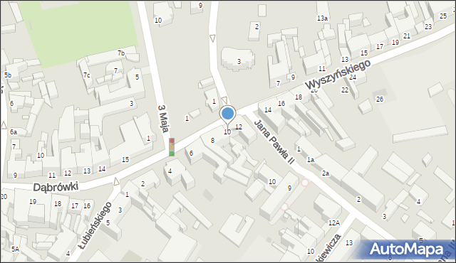 Gniezno, Wyszyńskiego Stefana, ks. prym. kard., 10, mapa Gniezna