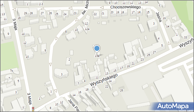 Gniezno, Wyszyńskiego Stefana, ks. prym. kard., 13a, mapa Gniezna