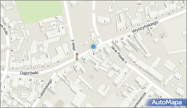 Gniezno, Wyszyńskiego Stefana, ks. prym. kard., 8, mapa Gniezna