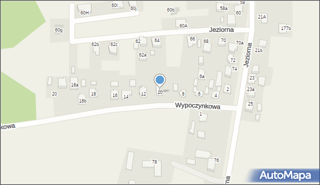 Goczałkowice-Zdrój, Wypoczynkowa, 10, mapa Goczałkowice-Zdrój