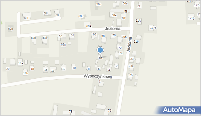 Goczałkowice-Zdrój, Wypoczynkowa, 6a, mapa Goczałkowice-Zdrój