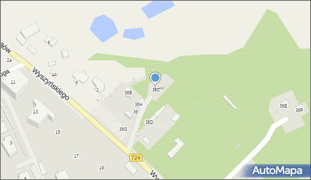 Góra Kalwaria, Wyszyńskiego Stefana, ks. kard., 36C, mapa Góra Kalwaria